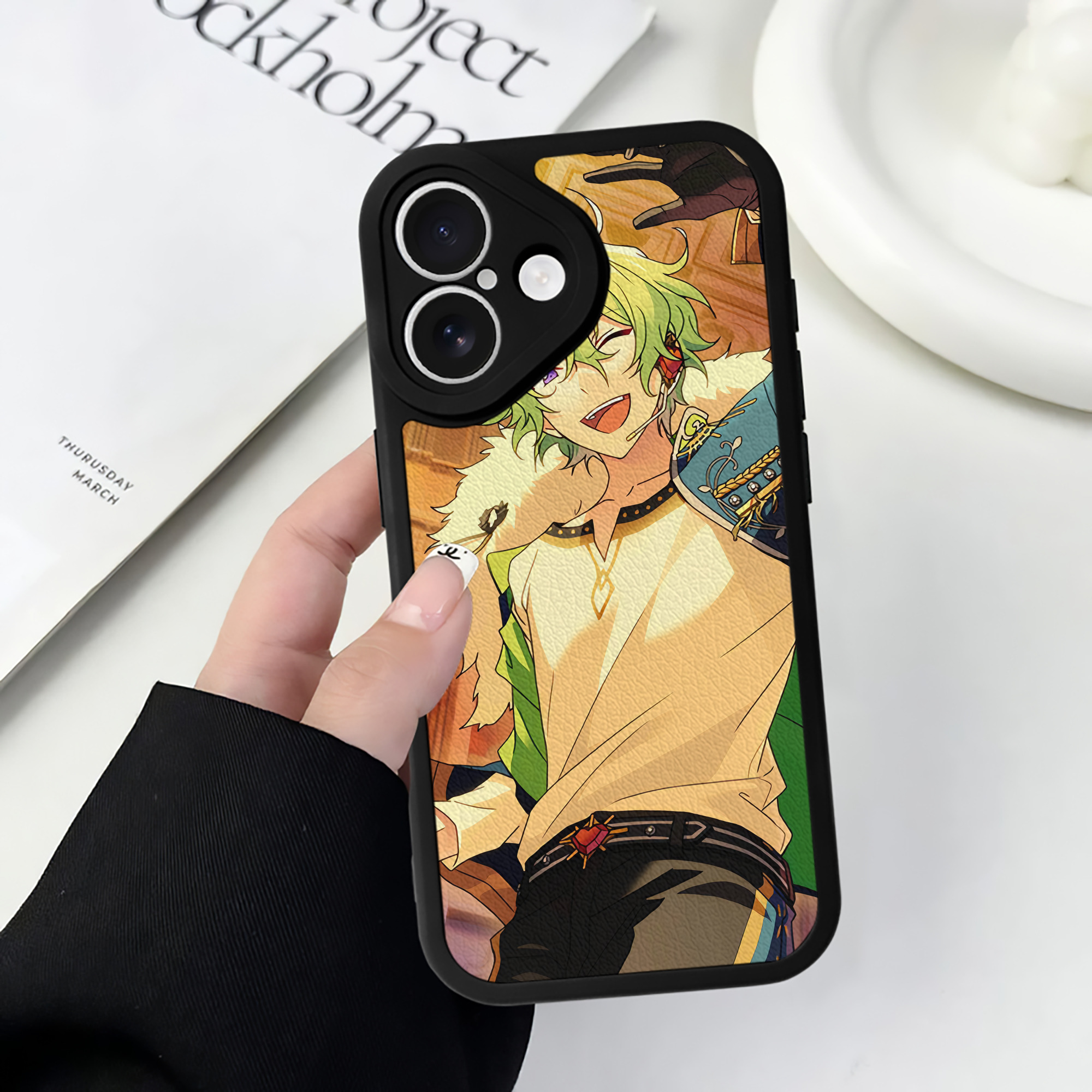 （画像用） あんさんぶるスターズ! Ensemble Stars 【iPhone 16シリーズ対応】シリコンスマホケース（レザー調） 材質：シリコン